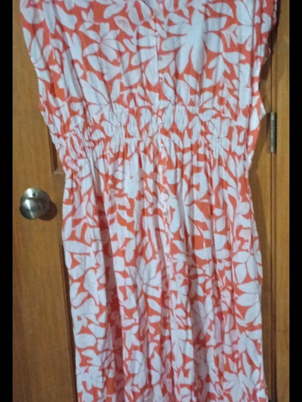 Sonoma Orange and White Floral Casual Sundress for Girls
